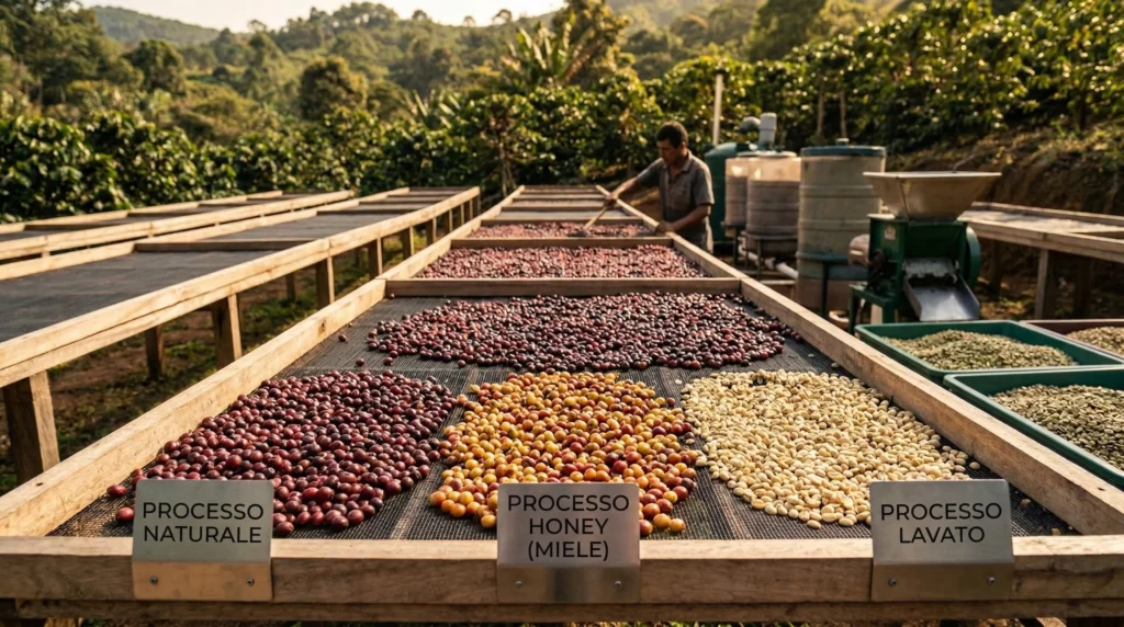 metodi di lavorazione del caffè verde